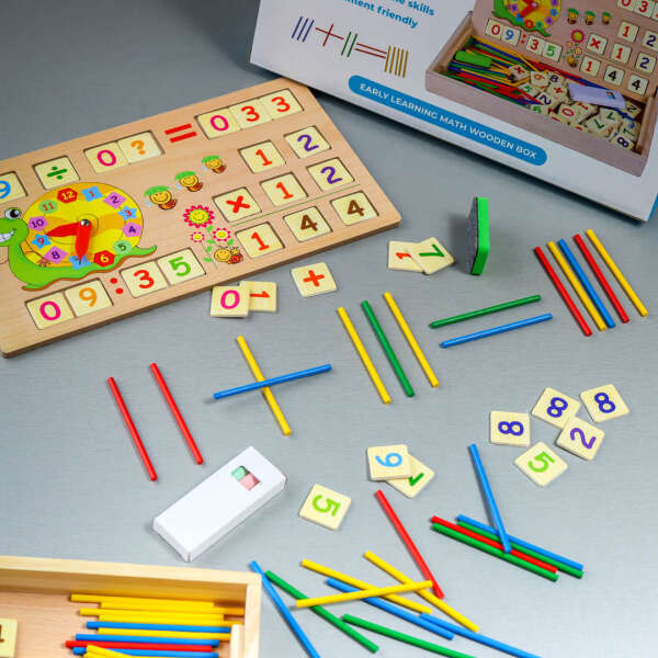 Wooden set for learning math - Mathy - AI WEB SHOP