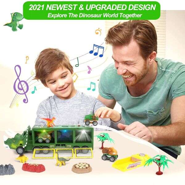 Kids toy truck with dinosaurs - Deenodi - AI WEB SHOP