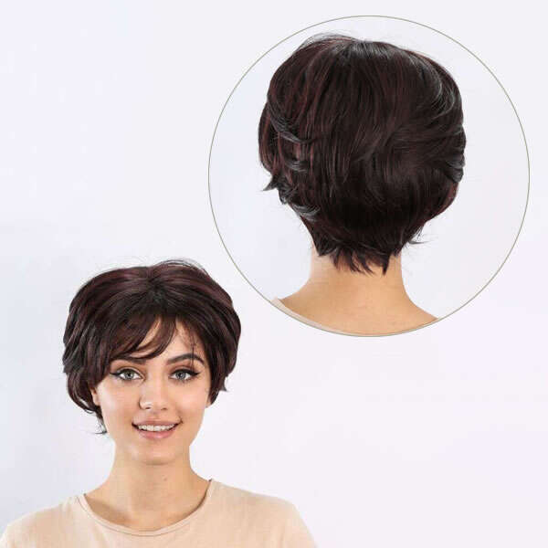 Glossy short wig - Linta - AI WEB SHOP