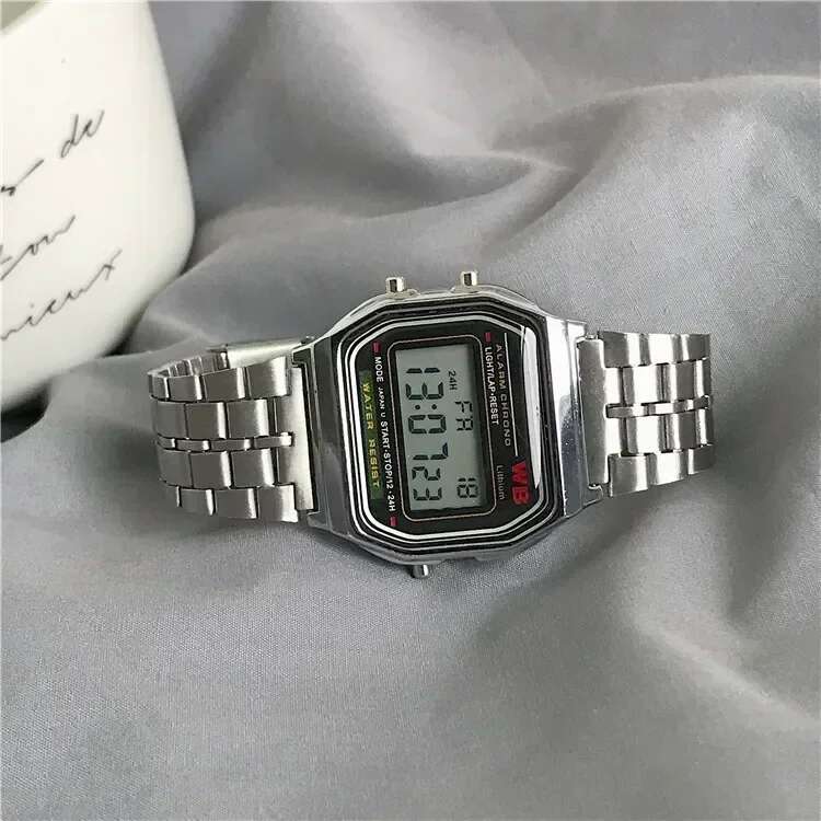 Electronic watch with alloy band-Alloix - AI WEB SHOP