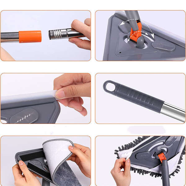 Rotatable triangle cleaning mop set - Scrublex - AI WEB SHOP