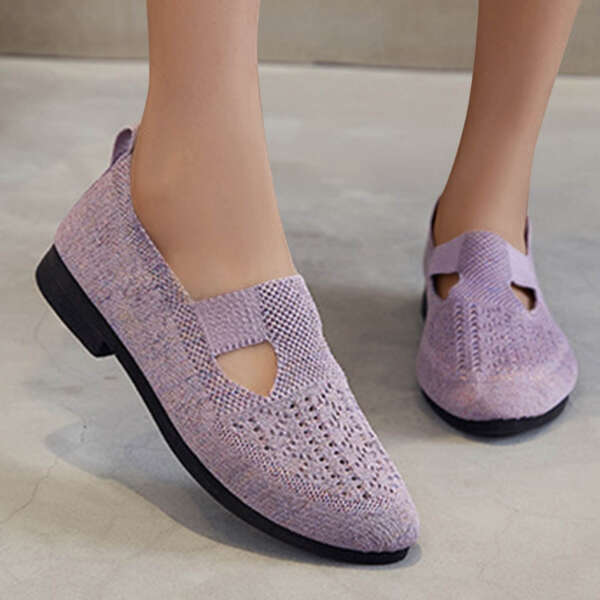 Lightweight knitted ballet flats - Arabella - AI WEB SHOP