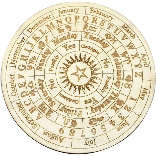 Astrology board with symbols - WoodArt - AI WEB SHOP