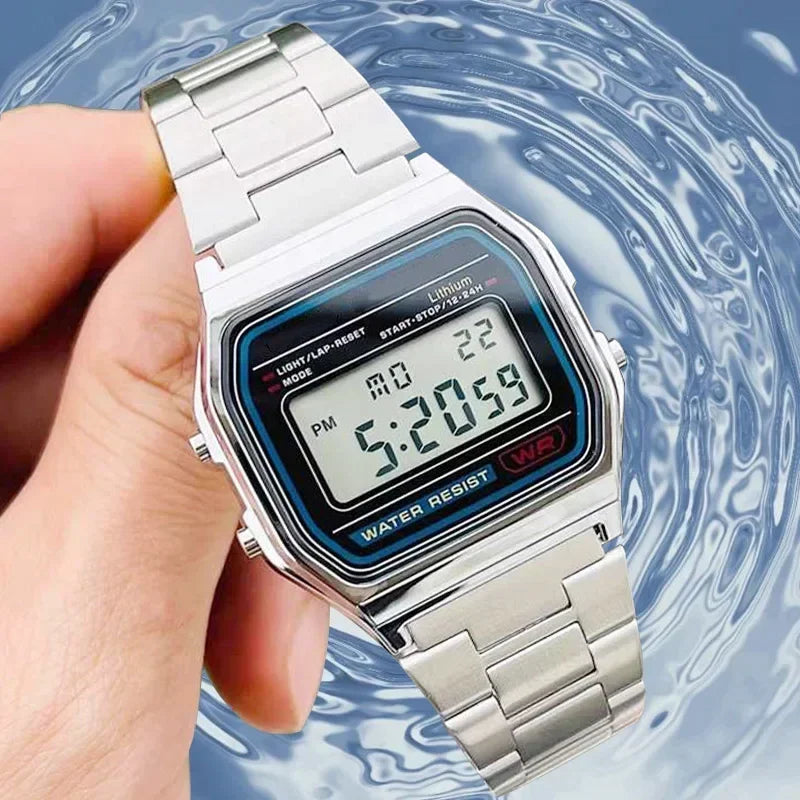 Electronic watch with alloy band-Alloix - AI WEB SHOP