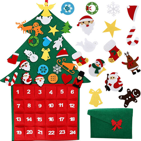 Advent christmas tree with 24 decorations - Feltri - AI WEB SHOP